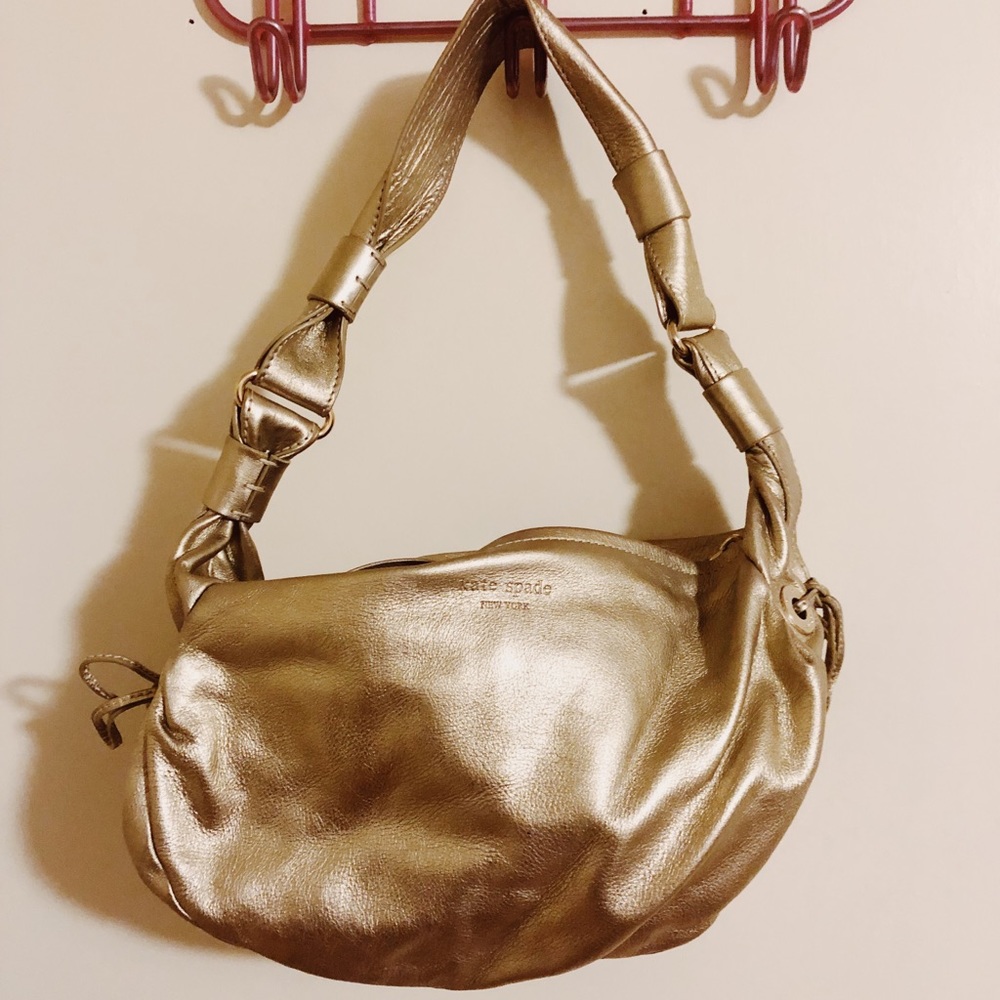 Kate Spade gold leather Flatirons Gabi